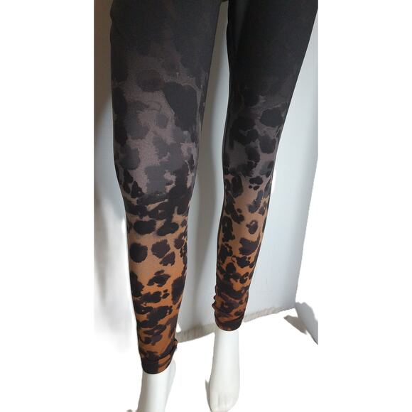 H&M Sports Tights Leggings High Waist Animal Print Size Large - Picture 5 of 6